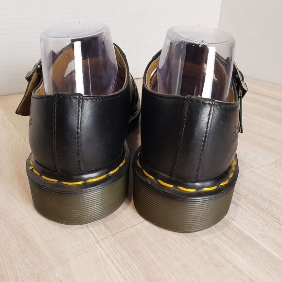 Doc Martens 8065 Mary Jane Black Leather Shoes Women’s Size 6 Vtg 90s Double - Picture 5 of 10